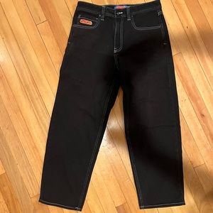 Empyre Relax Jeans Black with White Stitching NWOT Size 30